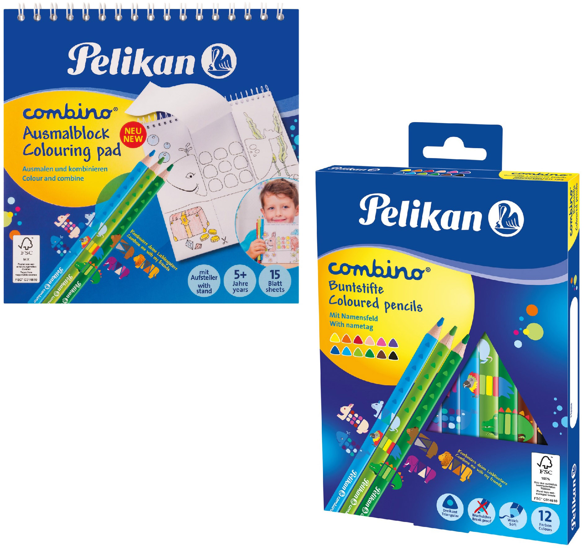 

Набор Pelikan Combino Цветные карандаши 12 шт + Раскраска (812726)