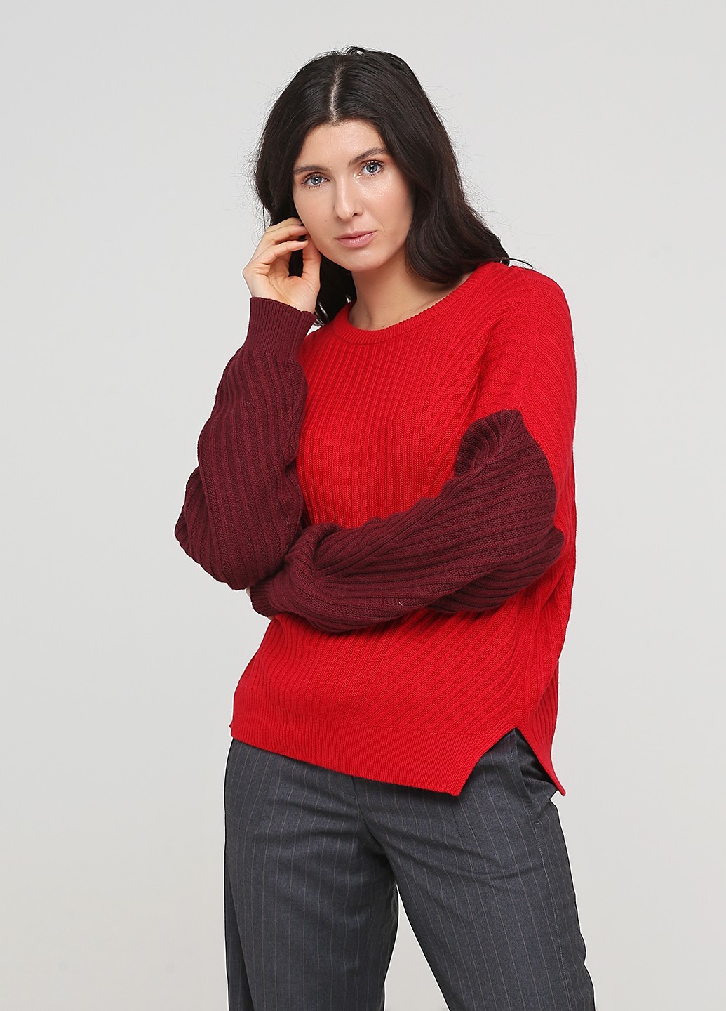 

Жіночий светр Imperial m/xl червоний/комбінований