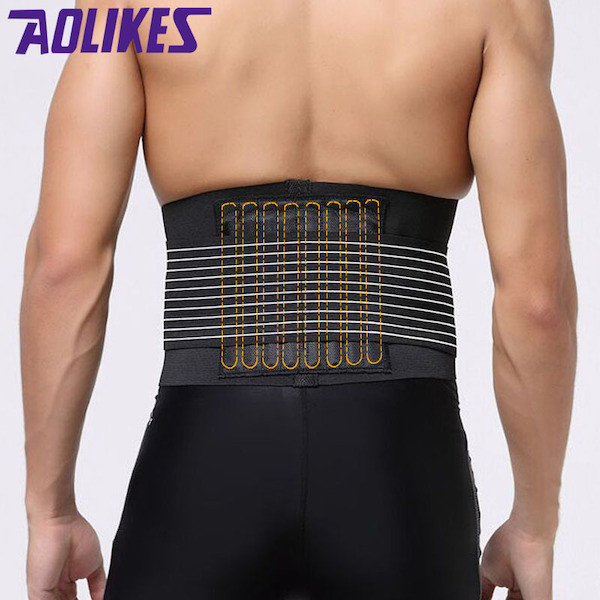 

Пояс для спины Aolikes A-7992 спортивный атлетический L Черный