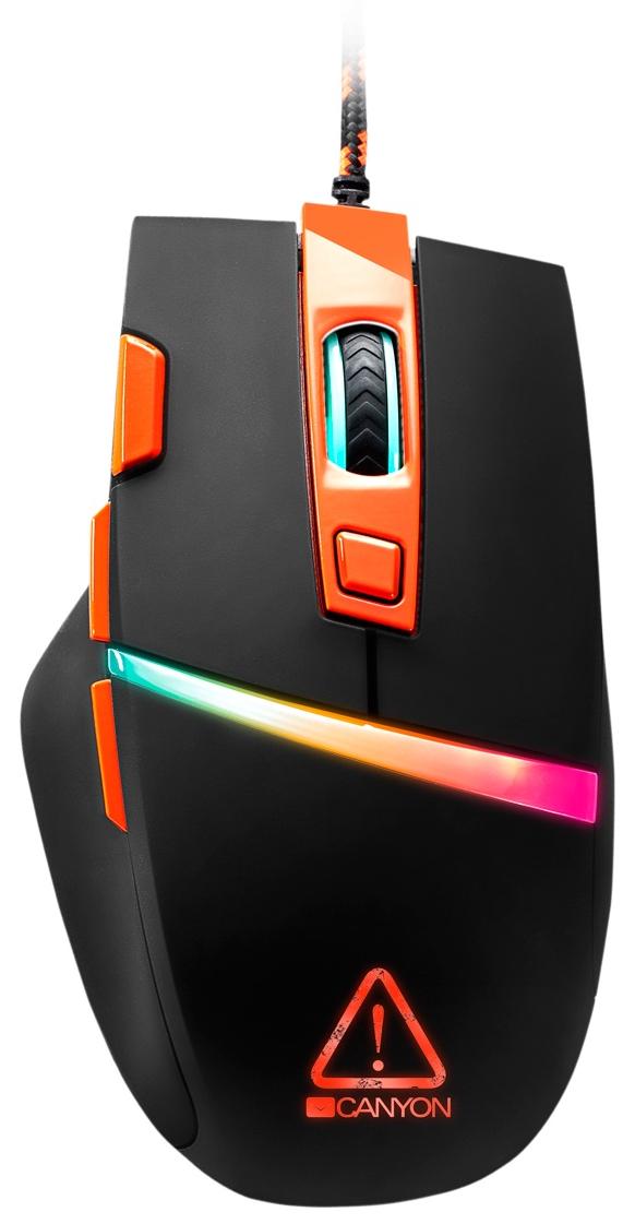 

Провідна ігрова миша Canyon Sulaco Gaming Black/Orange (CND-SGM04RGB)