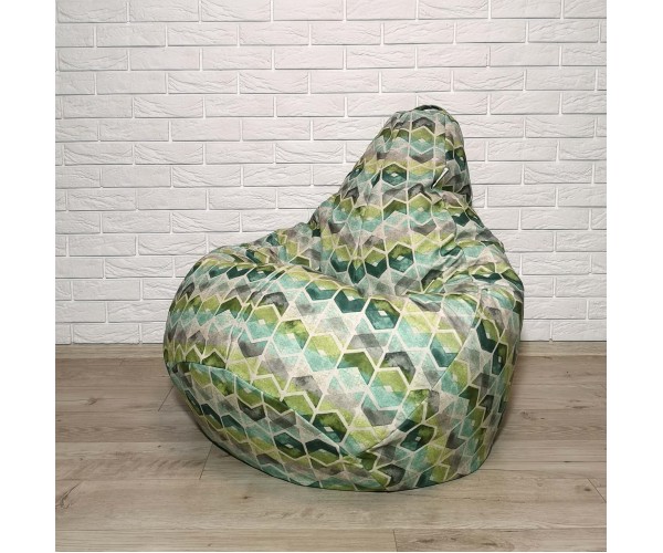 

Кресло-груша велюр "Салатовый ромб" KatyPuf L 100x75