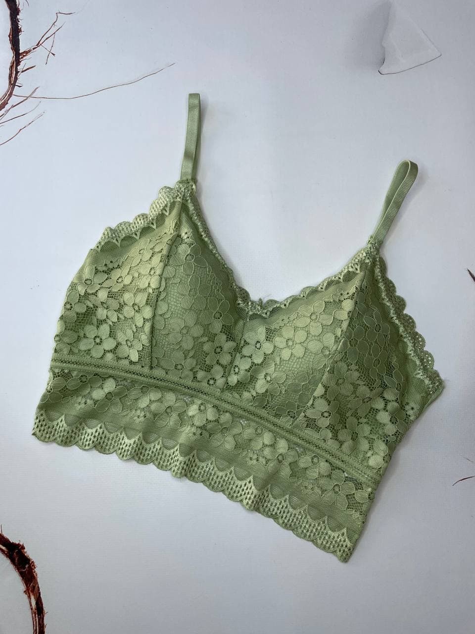

Топ женский 9957 China Кружевной 75C Зеленый