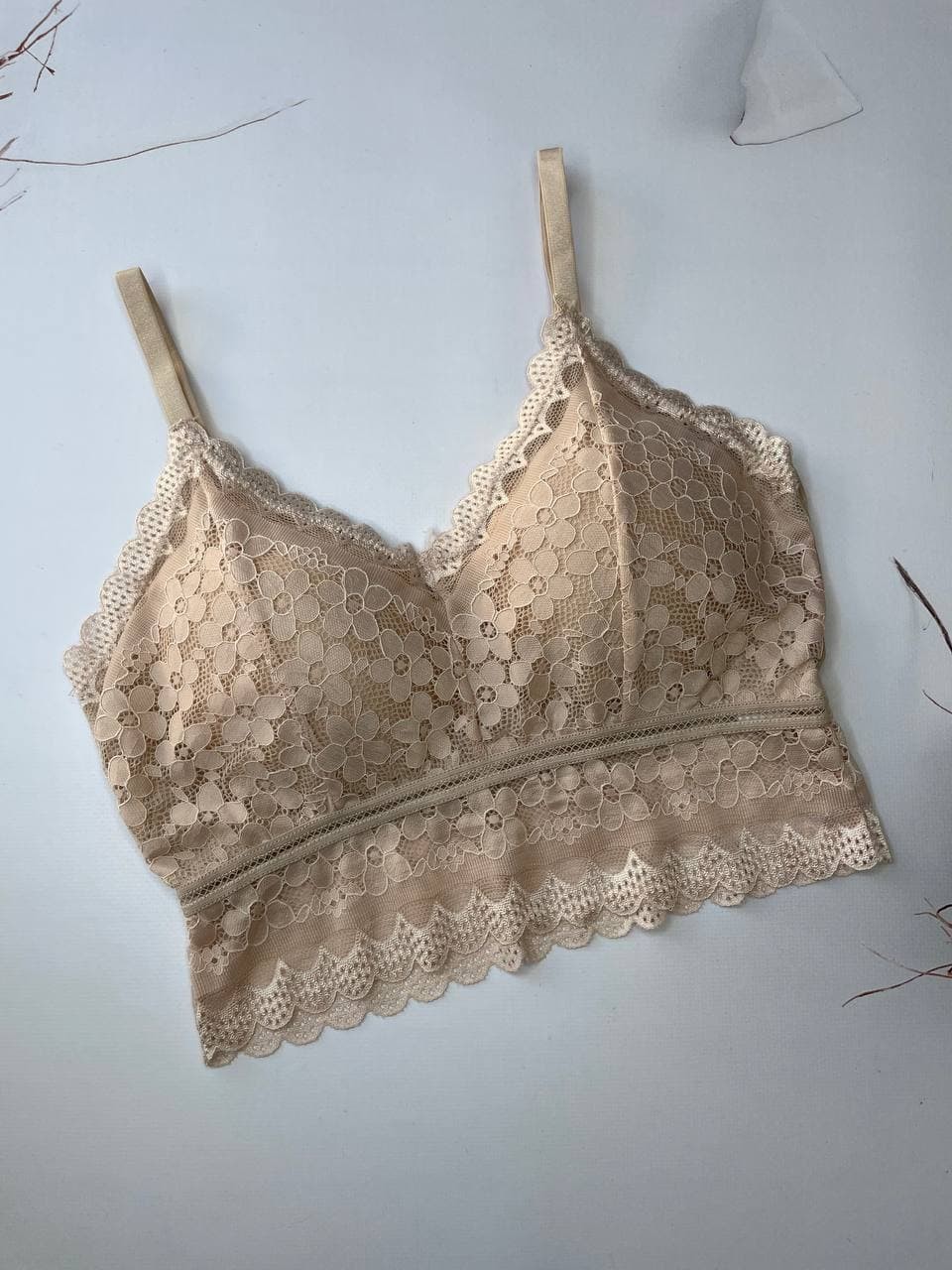 

Топ женский 9957 China Кружевной 80C Кремовый