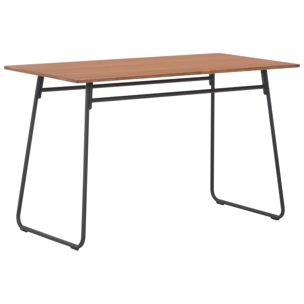 

Обідній стіл Shumee 120x60x73 см фанера та сталь коричневий 280083
