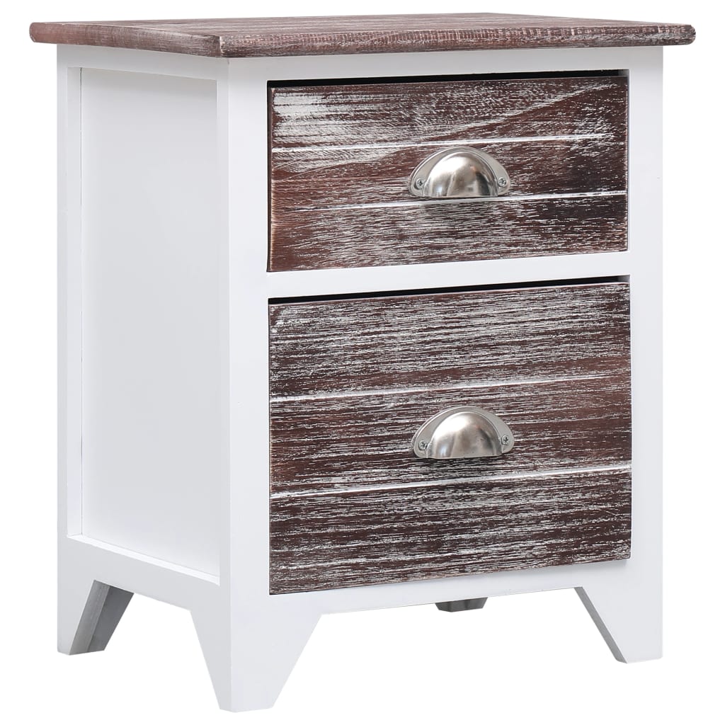 

Тумбочка Shumee коричневобіла 38 x 28 x 45 см дерево павловнія 284048