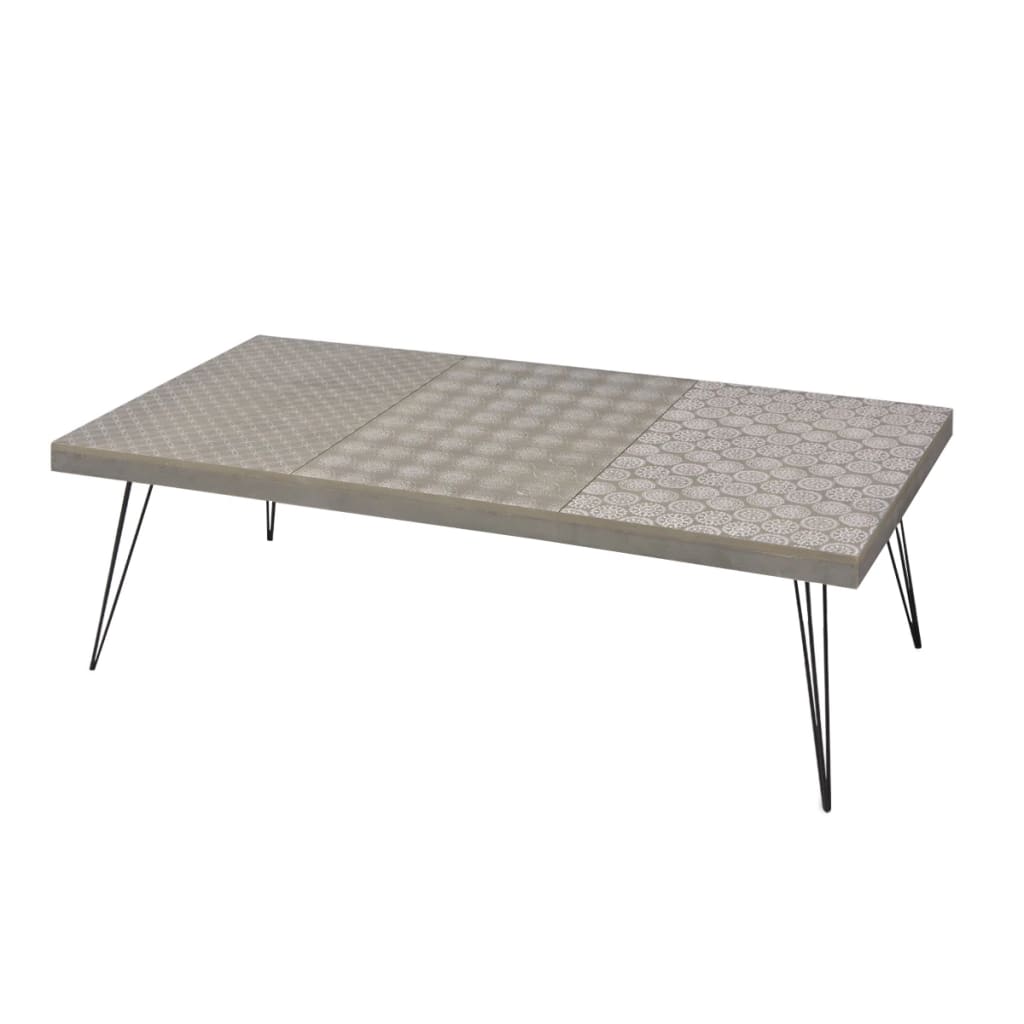 

Журнальний столик Shumee 120x60x38 см Сірий 243394