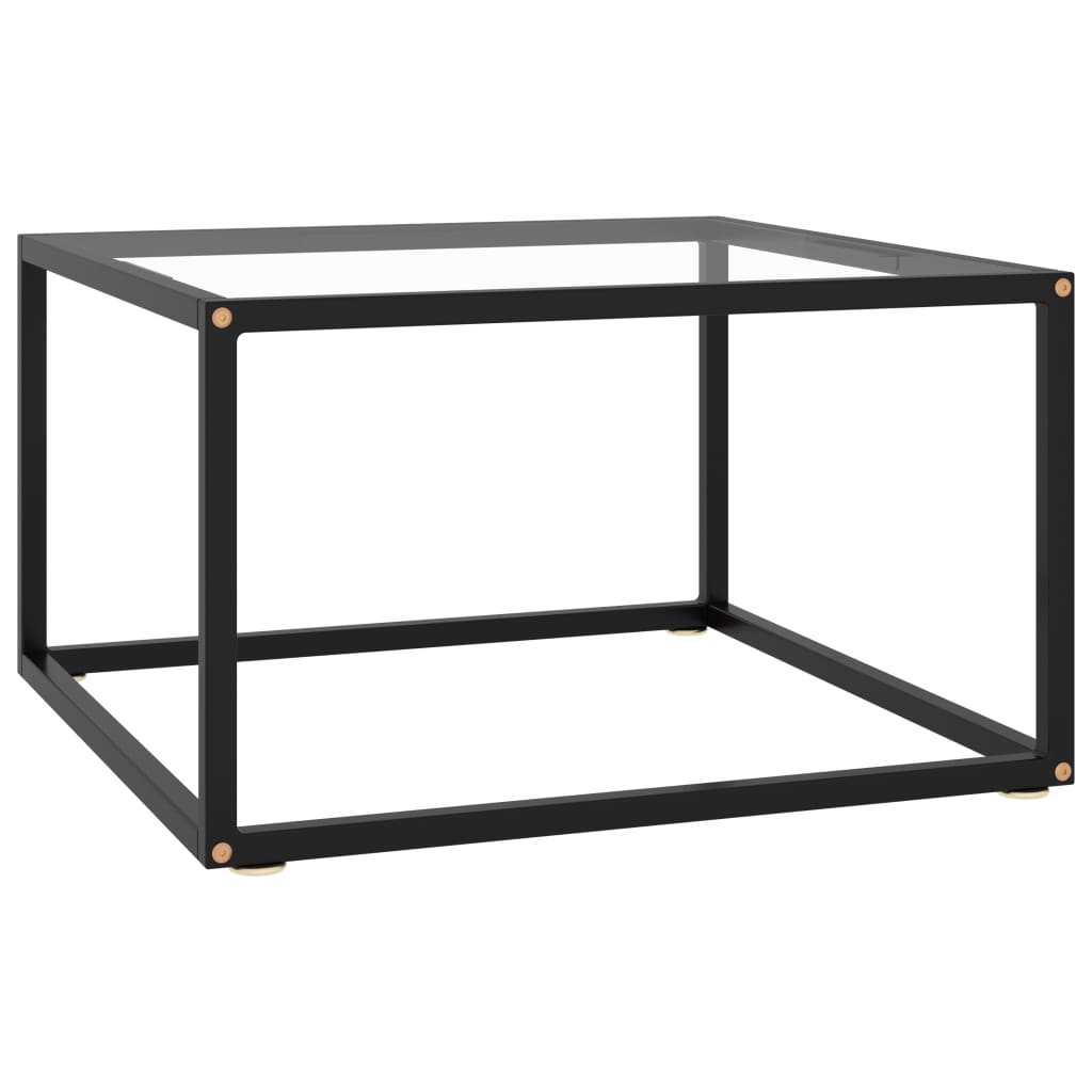 

Чайний стіл Shumee чорний загартоване скло 60x60x35 см 322871