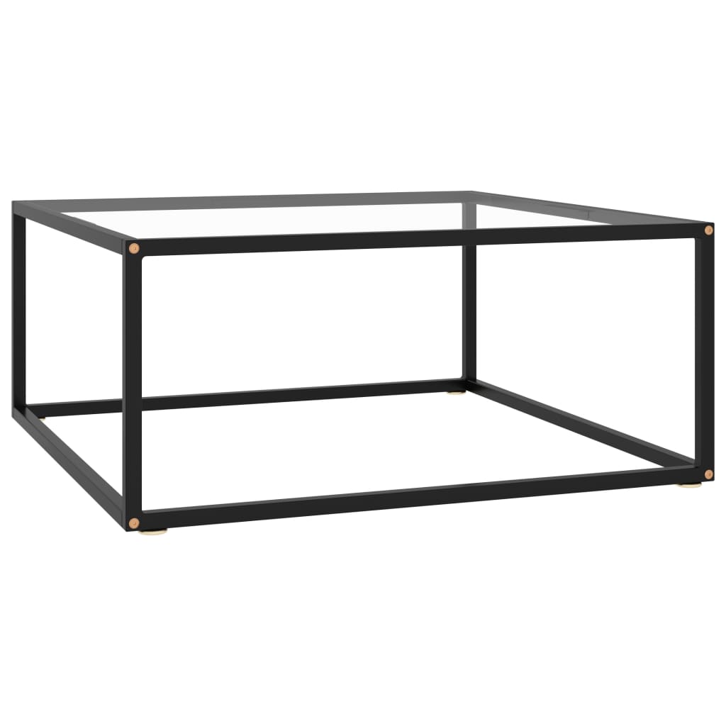

Чайний стіл Shumee чорний загартоване скло 80x80x35 см 322875