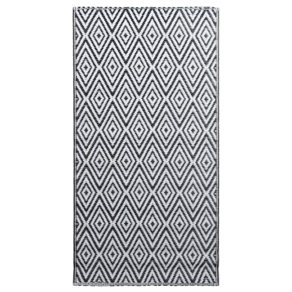 

Зовнішній килим Shumee чорно білого кольору 120x180 см PP 310429
