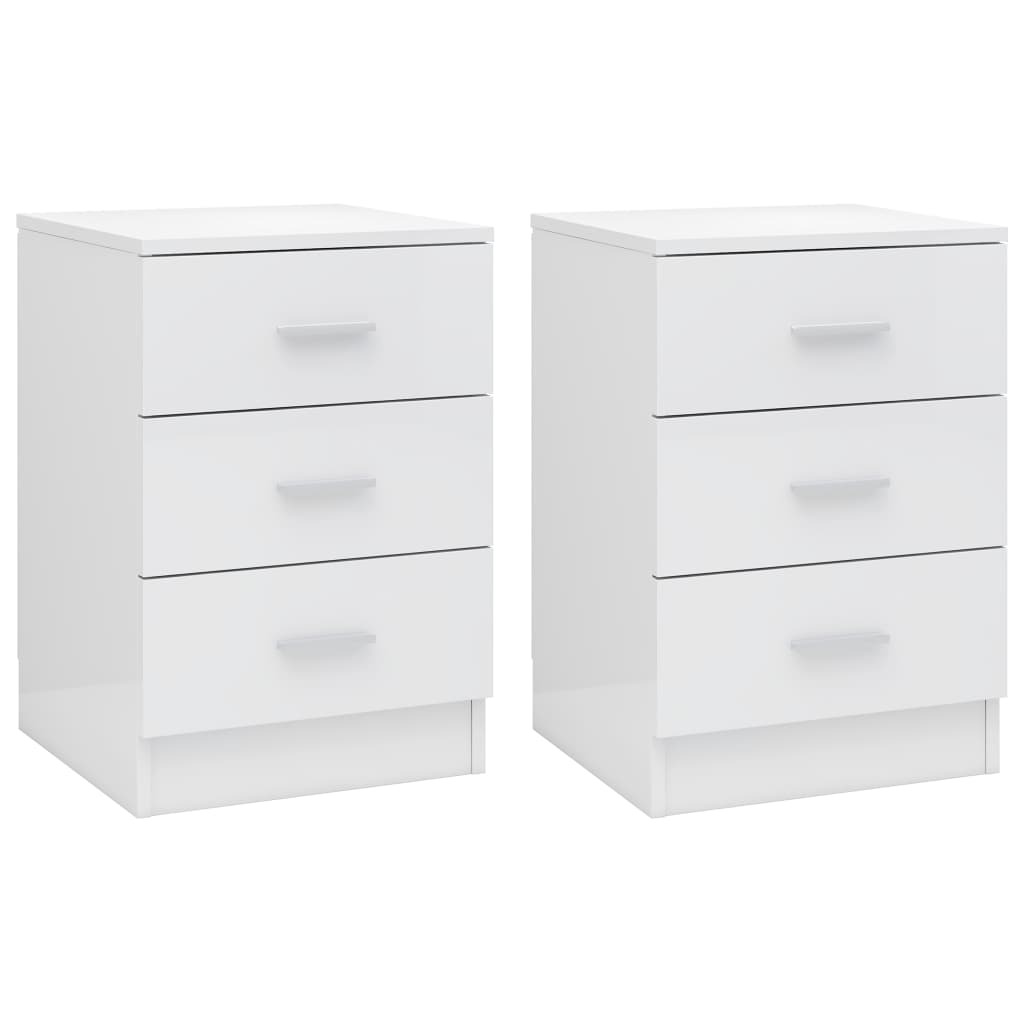 

Тумбочки Shumee 2 шт. глянцеві білі 38x35x56 см .800463