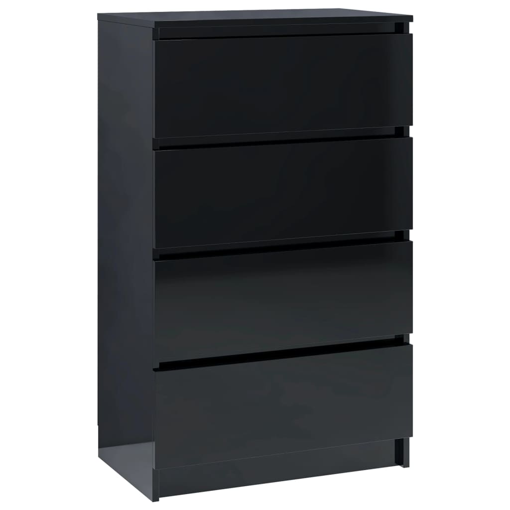 

Комод Shumee 600 х 350 х 985 мм ДСП чорний глянець 800538