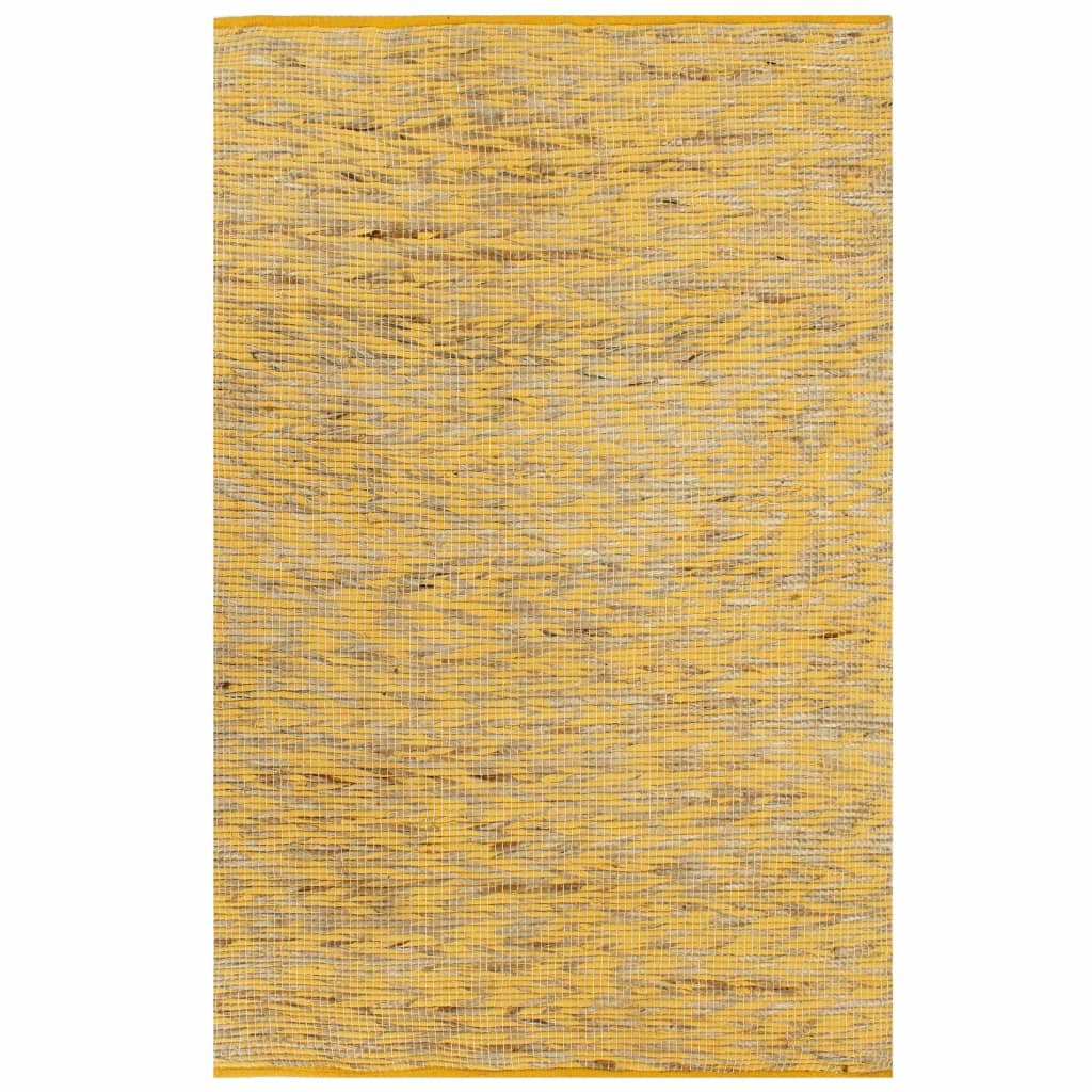 

Килим ручної роботи Shumee мішковина жовтий та натуральний 160x230 см 133742