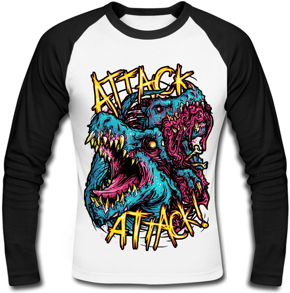 

Футболка с длинным рукавом Fat Cat Attack Attack! "Zombie Dragons"  12815, Футболка с длинным рукавом Fat Cat Attack Attack! "Zombie Dragons" M 12815