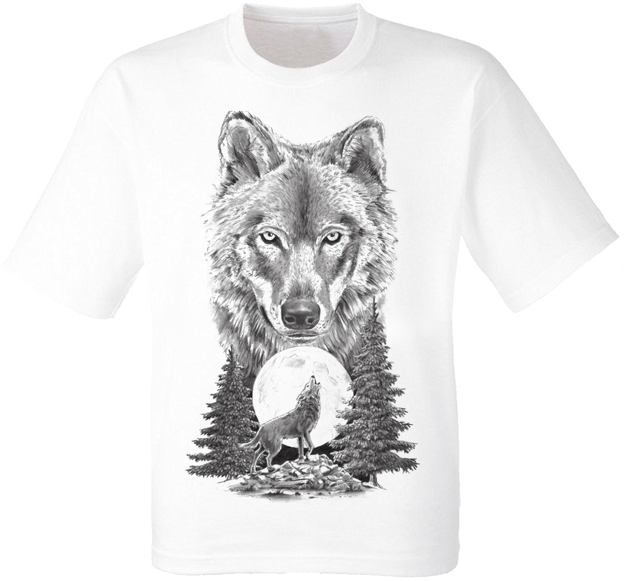 

Футболка Fat Cat Howling Wolf To The Moon (белая)  13029, Футболка Fat Cat Howling Wolf To The Moon (белая) L 13029