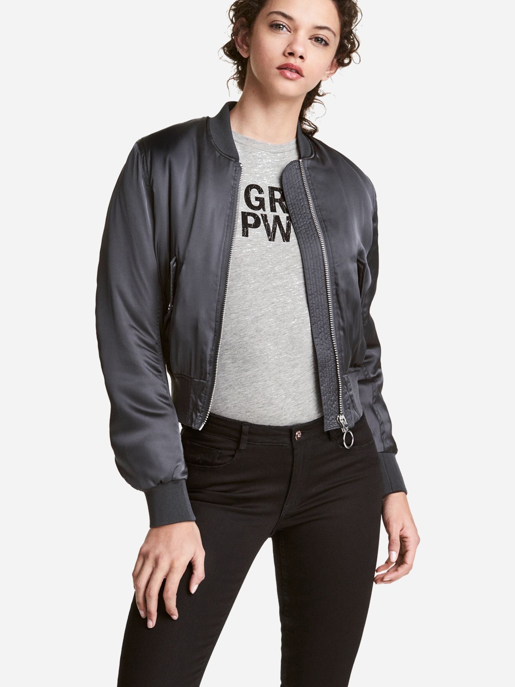 

Бомбер H&M 440439b03 34 Серый