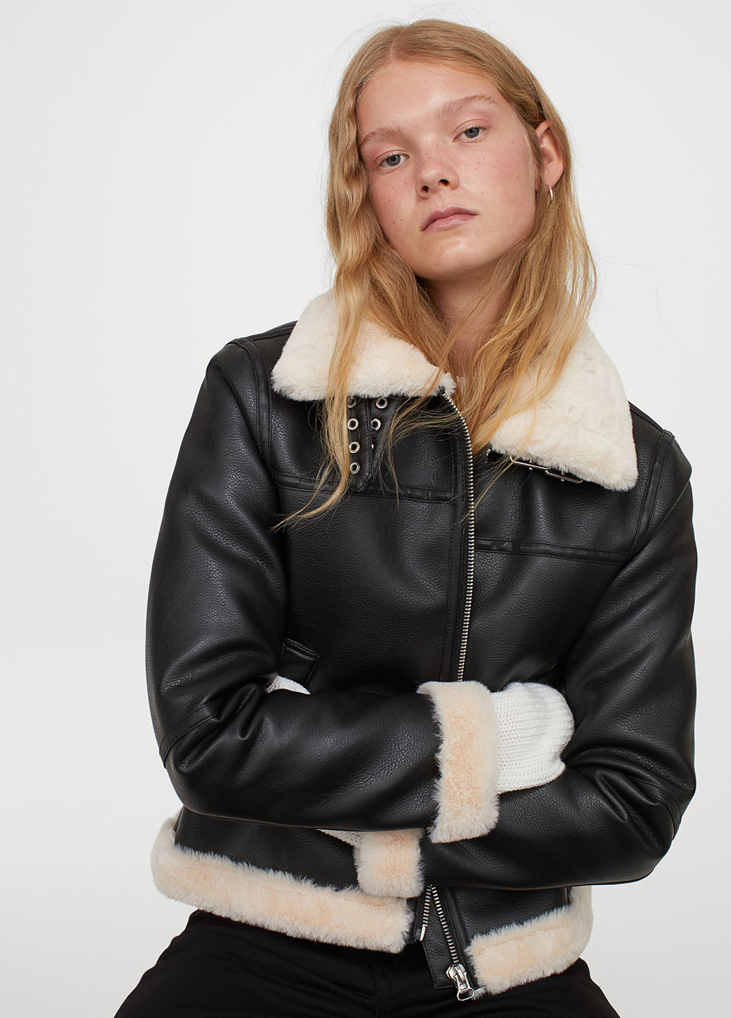 

Дубленка H&M 870989b03 S Черная