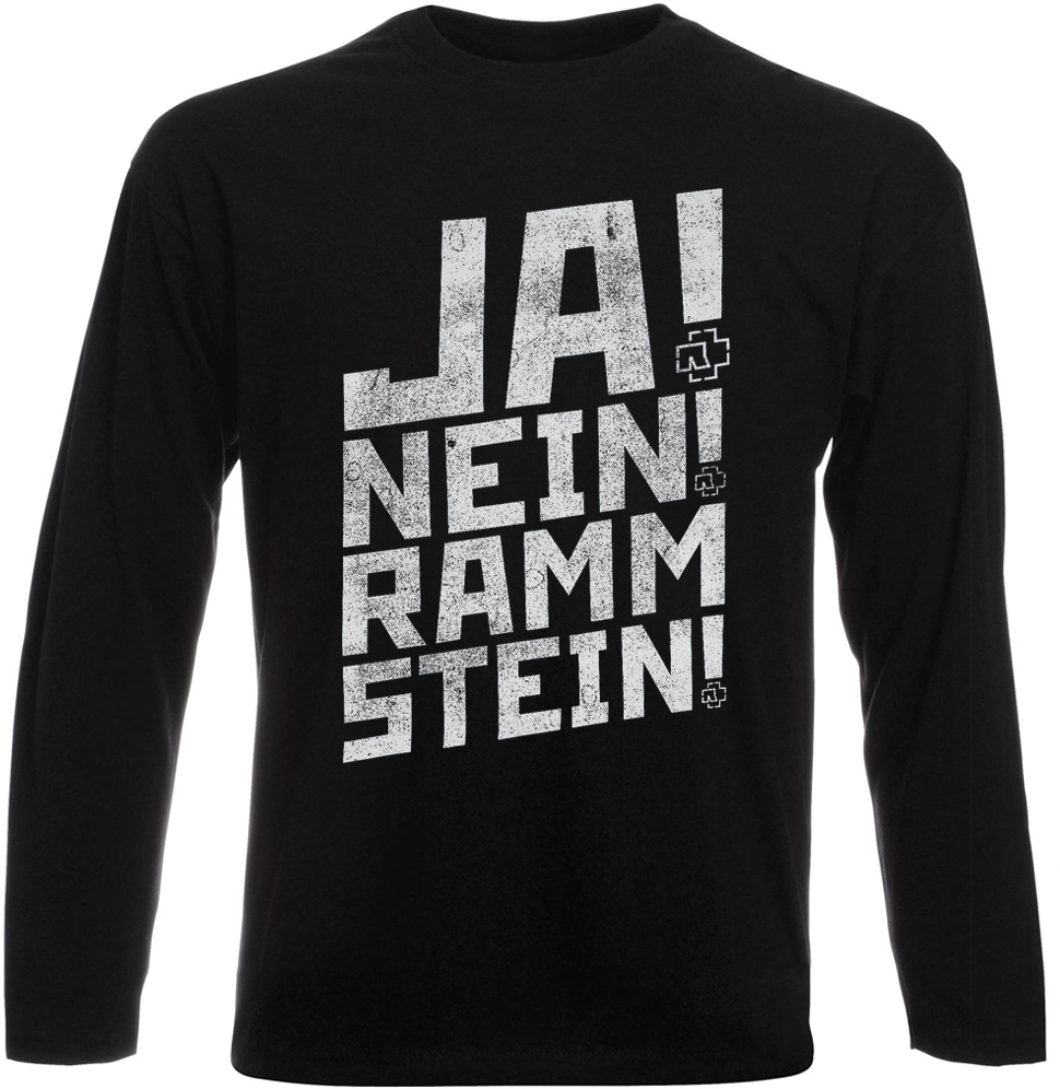 

Футболка с длинным рукавом Fat Cat Rammstein - Ja! Nein! Rammstein! (чёрная)  28565, Футболка с длинным рукавом Fat Cat Rammstein - Ja! Nein! Rammstein! (чёрная) S 28565