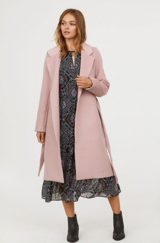 

Пальто H&M 690212b03 36 Розовое