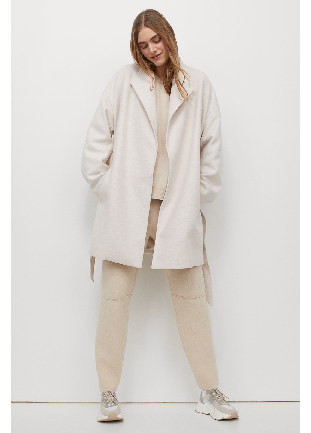 

Пальто H&M 942060b03 XS Молочное