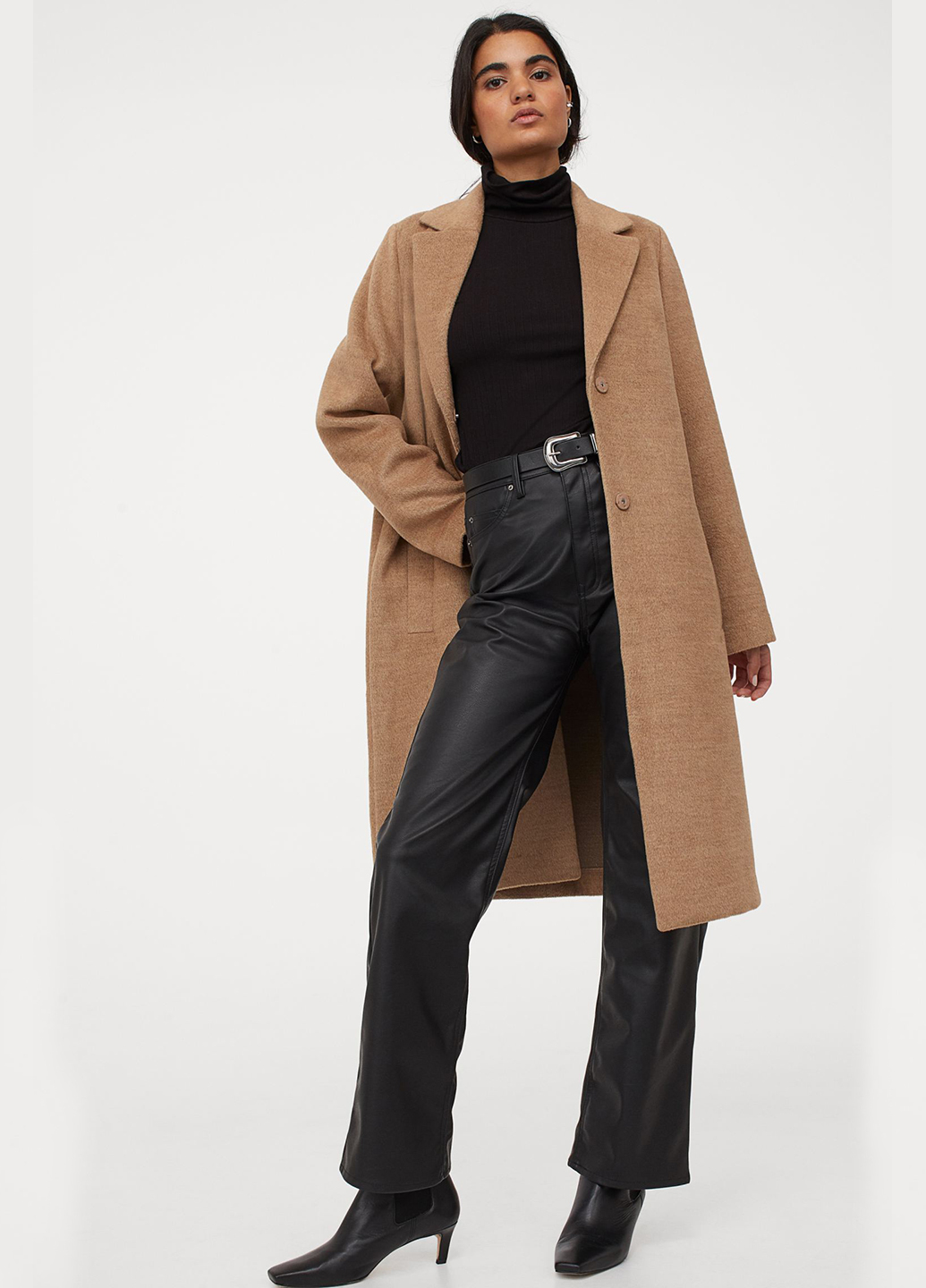 

Пальто H&M 904260b03 40 Бежевое