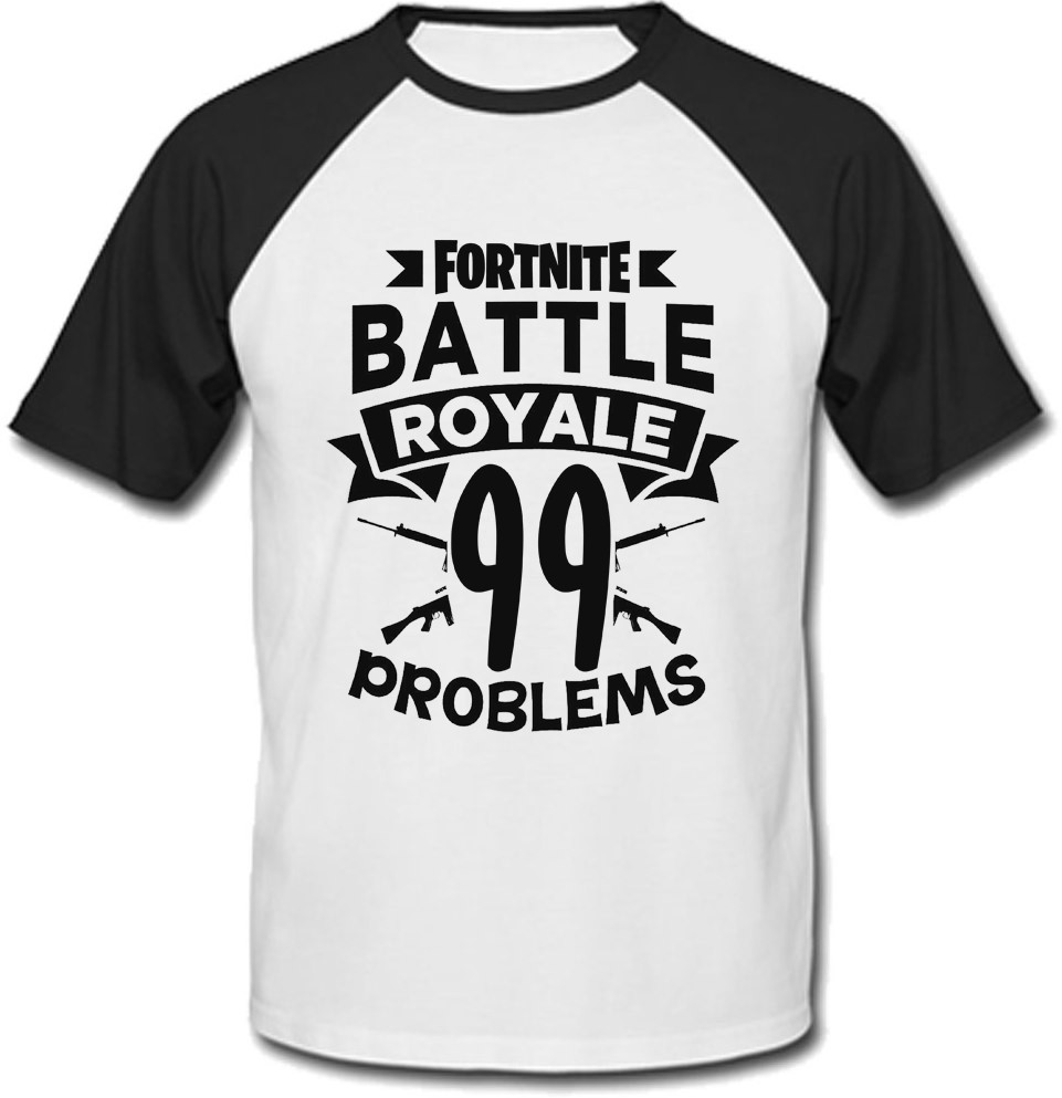 

Футболка Fat Cat Fortnite Battle Royale "99 Problems" (белая с чёрными рукавами)  30662, Футболка Fat Cat Fortnite Battle Royale "99 Problems" (белая с чёрными рукавами) M 30662