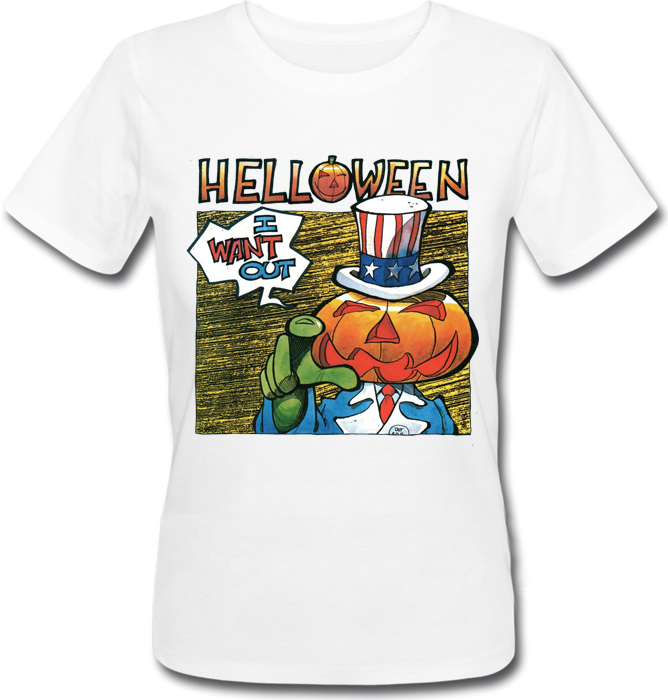 

Женская футболка Fat Cat Helloween - I Want Out (белая) XXL 18136