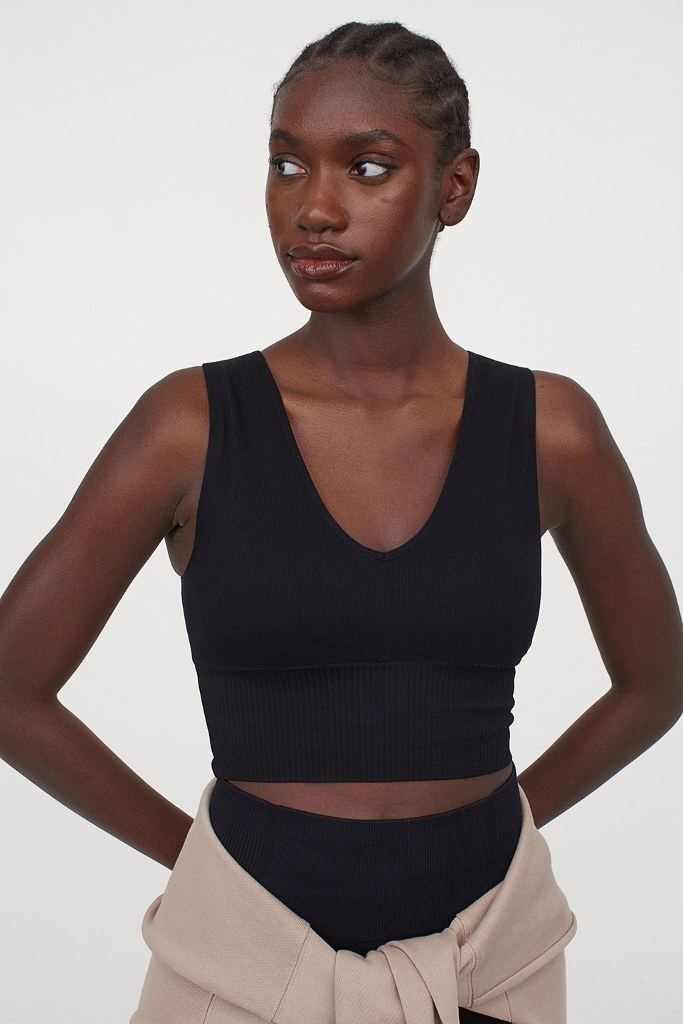 

Топ H&M 916425001b04 XS Черный