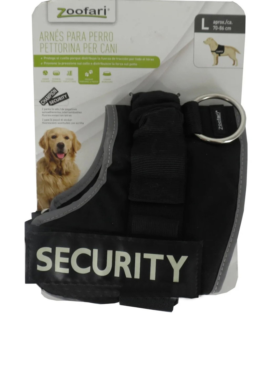 

Ошейник нагрудный Zoofari L "Security" черный