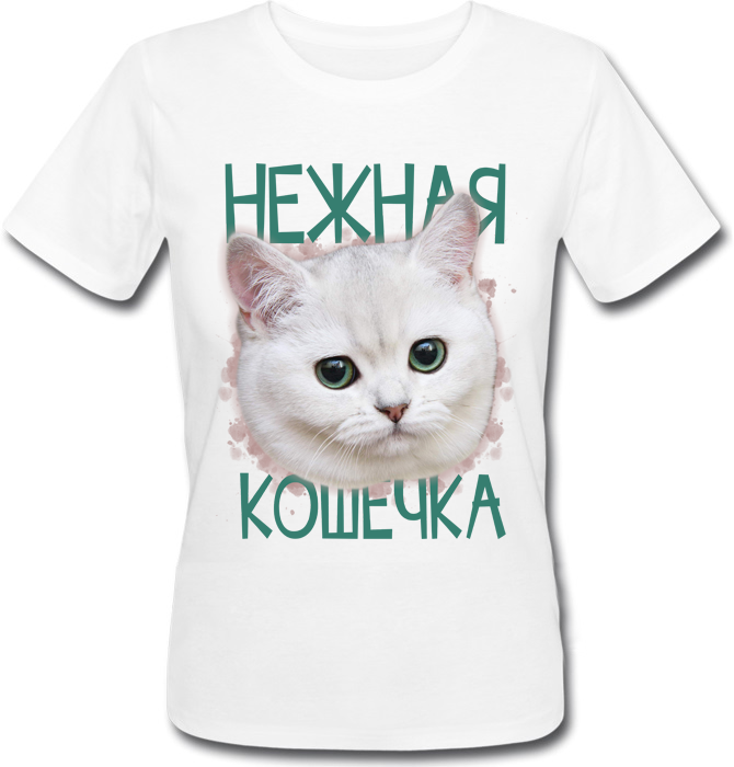 

Женская футболка Fat Cat Нежная Кошечка (белая)  20080, Женская футболка Fat Cat Нежная Кошечка (белая) M 20080