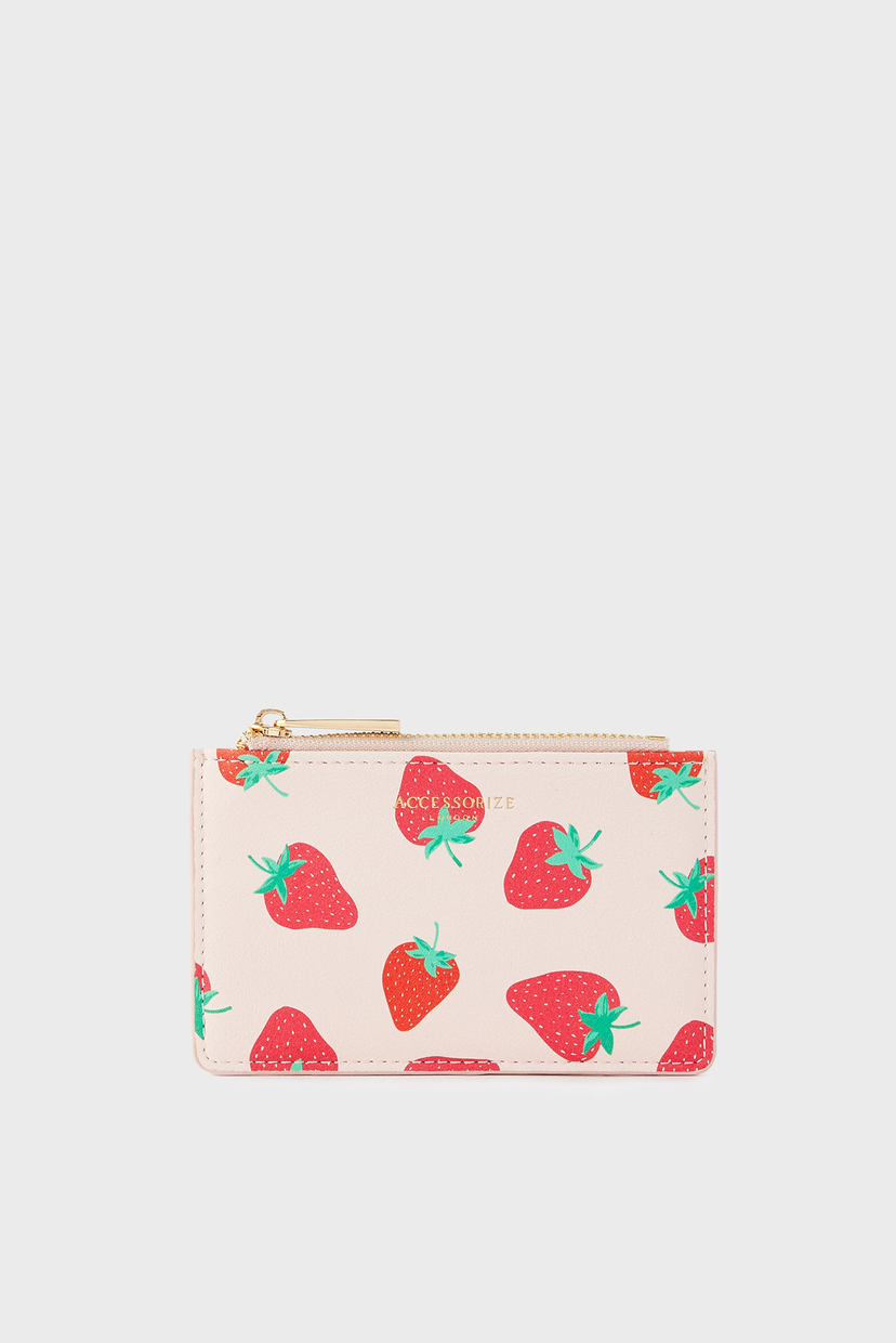 

Женская визитница с принтом Strawberry Print Car Accessorize OS 189065