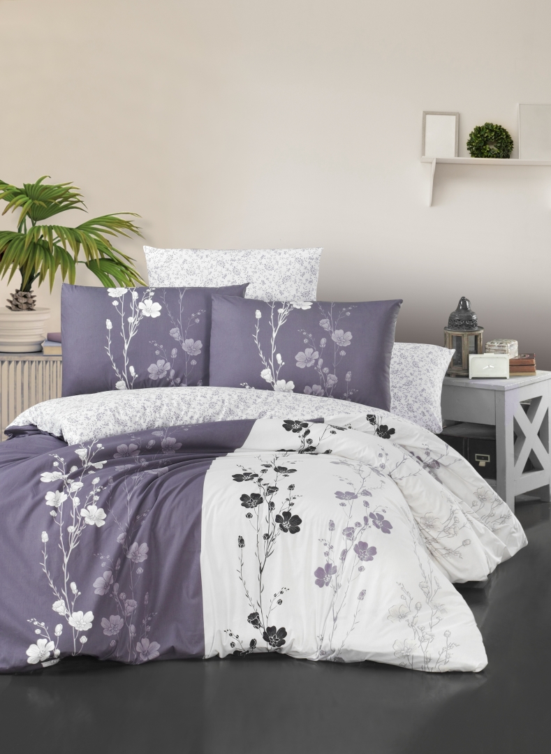 

Постельное белье First Choice ранфорс Camelia Lilac (Евро)