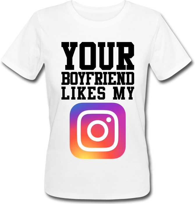

Женская футболка Fat Cat Your Boyfriend Likes My Instagram (белая)  20318, Женская футболка Fat Cat Your Boyfriend Likes My Instagram (белая) L 20318
