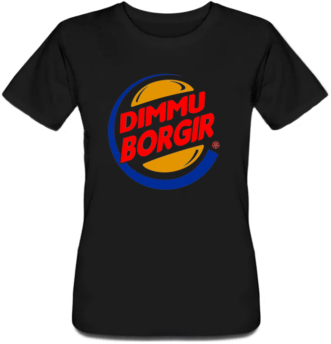 

Женская футболка Fat Cat Dimmu Borgir - Burger King (чёрная)  23677, Женская футболка Fat Cat Dimmu Borgir - Burger King (чёрная) S 23677