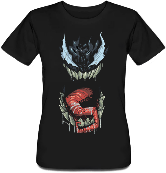 

Женская футболка Fat Cat Venom Cartoon (чёрная)  23790, Женская футболка Fat Cat Venom Cartoon (чёрная) XL 23790