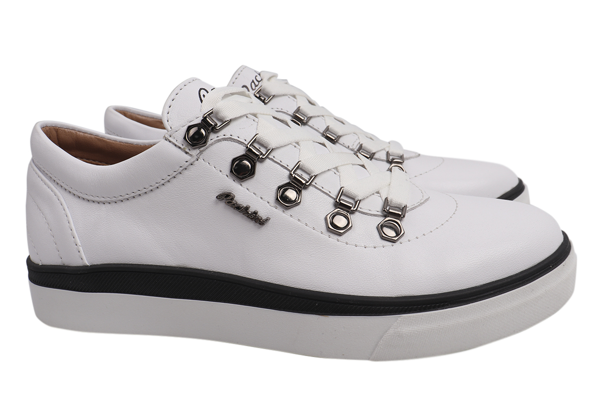 

Кеди жіночі з натуральної шкіри, на низькому ходу, білі, Україна Carlo Pachini 74-21DTC 37