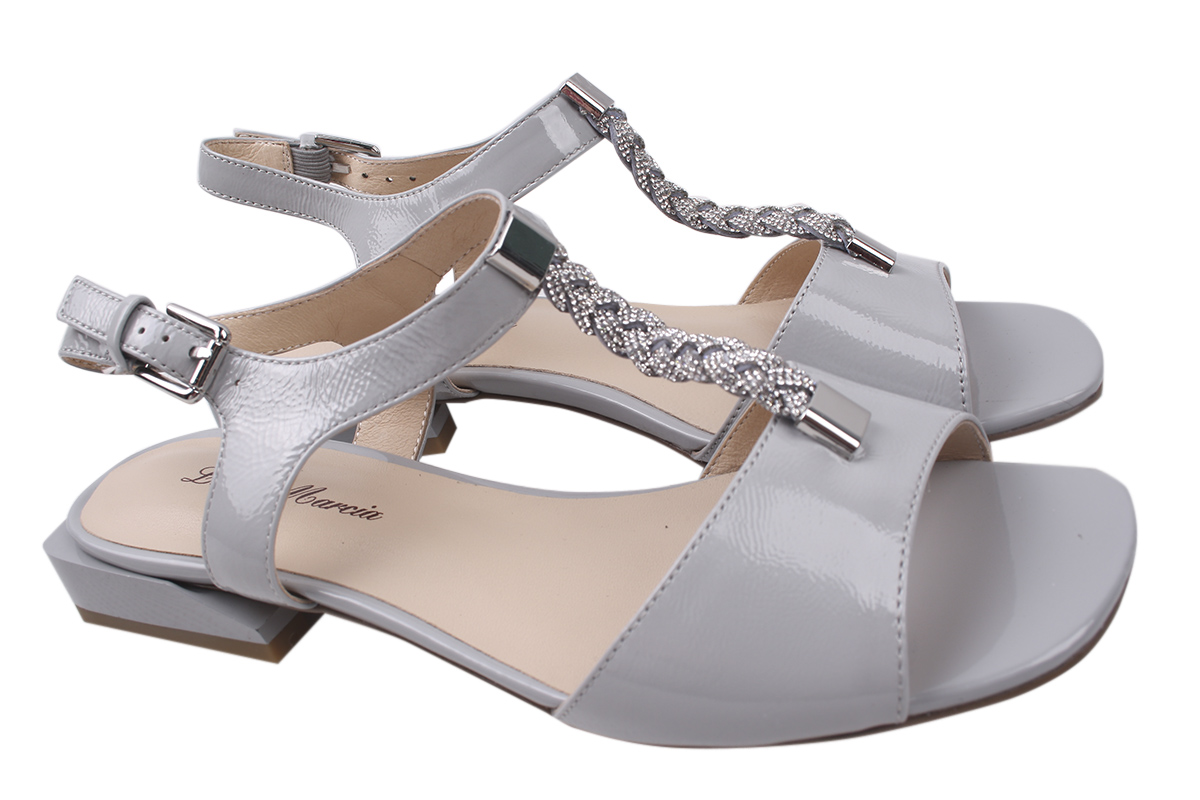 

Босоніжки на низькому ходу жіночі Lady Marcia натуральна шкіра, колір срібло 201-20LBC 38