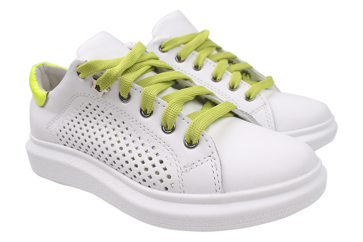 

Кеди жіночі Maxus Shoes натуральна шкіра, колір білий 50-20LTCP 34