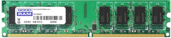 

Пам'ять DDR2 RAM 2GB GOODRAM 800MHz PC2-6400 (GR800D264L6/2G)