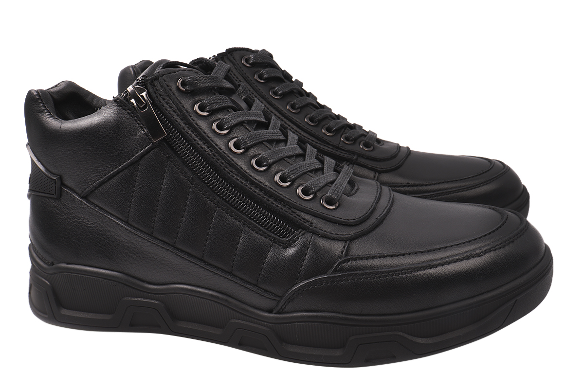 

Черевики чоловічі з натуральної шкіри, на низькому ходу, на шнурівці, чорні, Marion 22-21ZHC 44