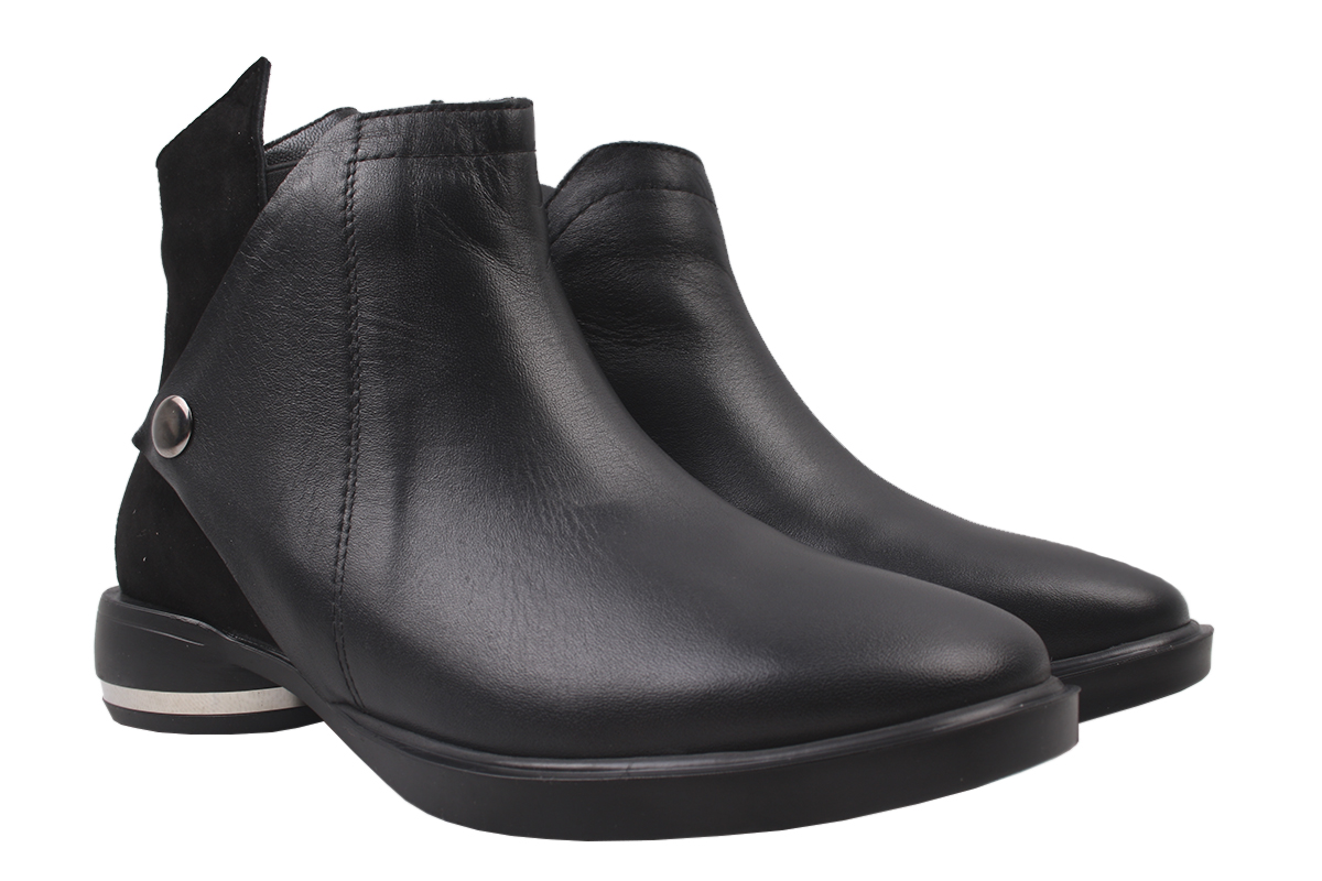 

Черевики на низькому ходу жіночі Aquamarin натуральна шкіра, колір чорний 1699-9DHC 38