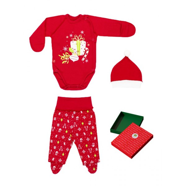 

Комплект новогодний в коробке красный р.56 Smil 109973