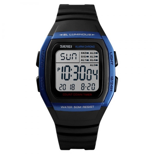 

Наручные часы Skmei 1278 Black-Blue мужские электронные + подарочная коробка