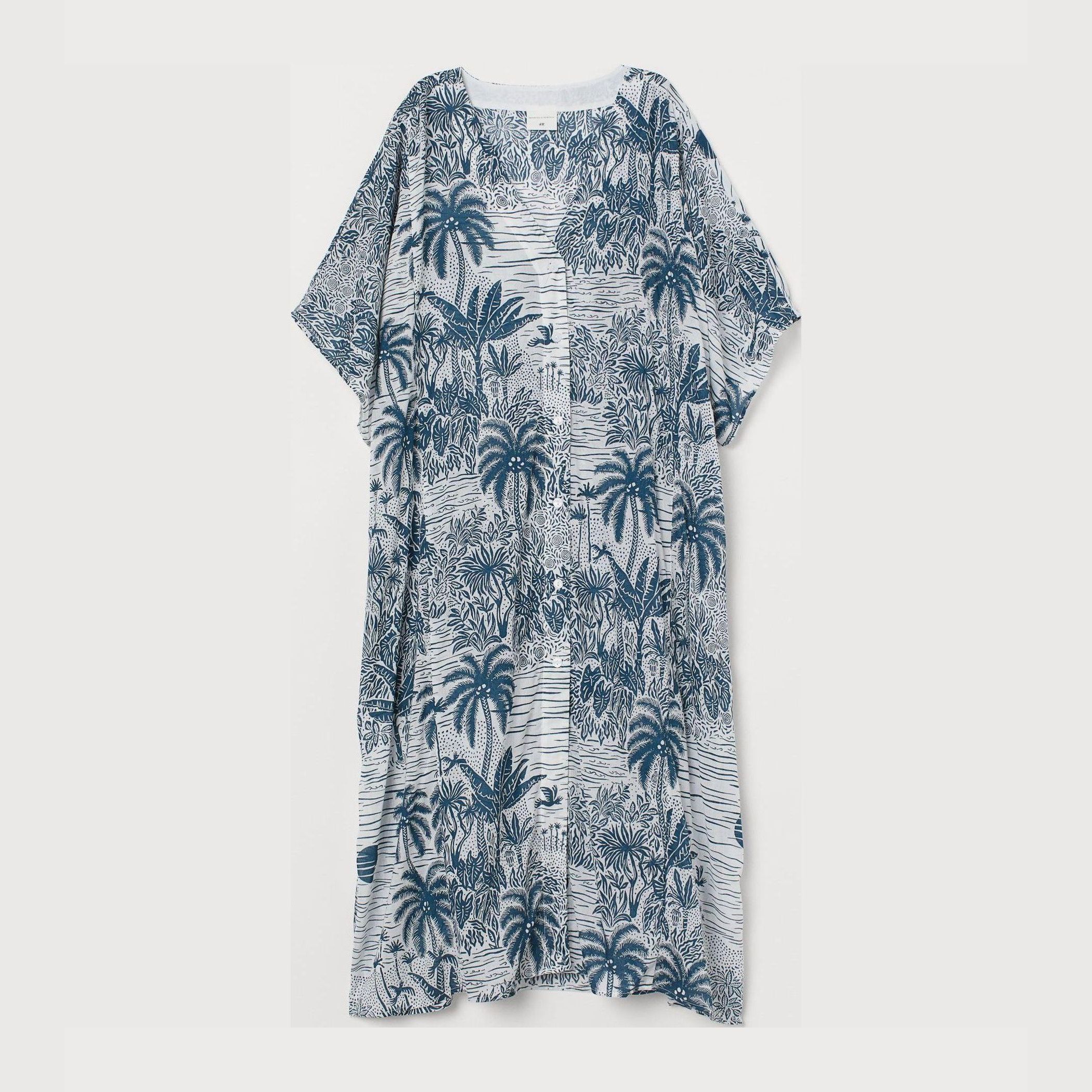 

Туника H&M 8667281-ABAP M Белая с зеленым
