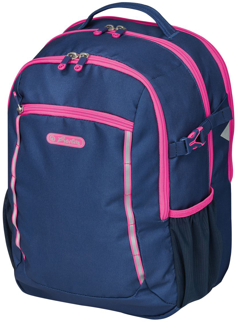 

Рюкзак школьный Herlitz Ultimate Navy Pink синий (50032778)