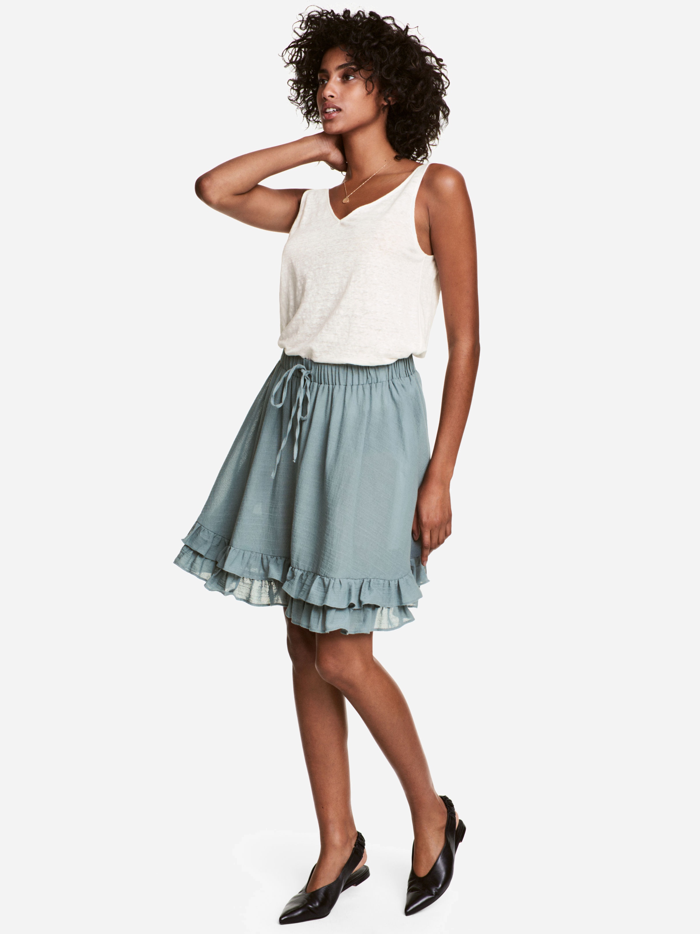 

Юбка H&M 5282886-ACUB 40 Бледно-зеленая