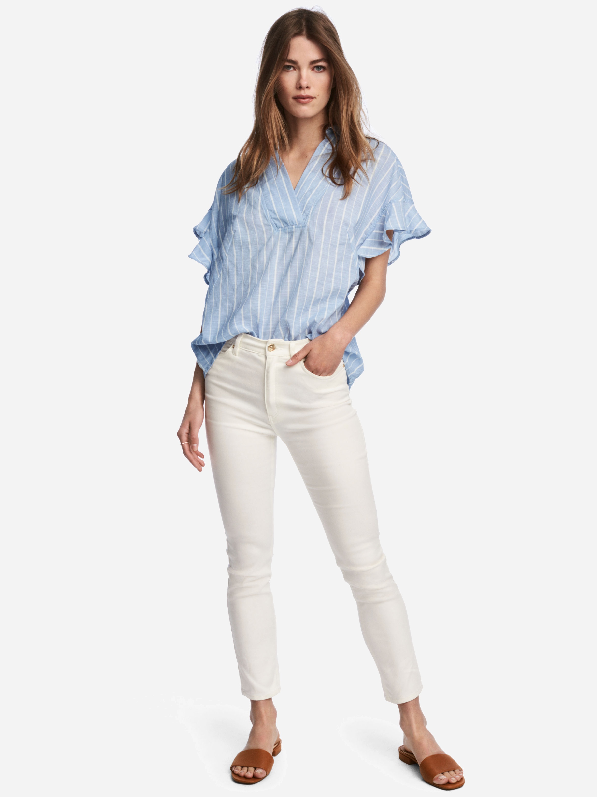 

Брюки H&M 4859506-ACTS 38 Белые