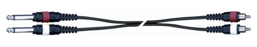 

Кабель акустический Quik Lok AD13-3K (2 x mono 6.3 - 2 x RCA) 3m