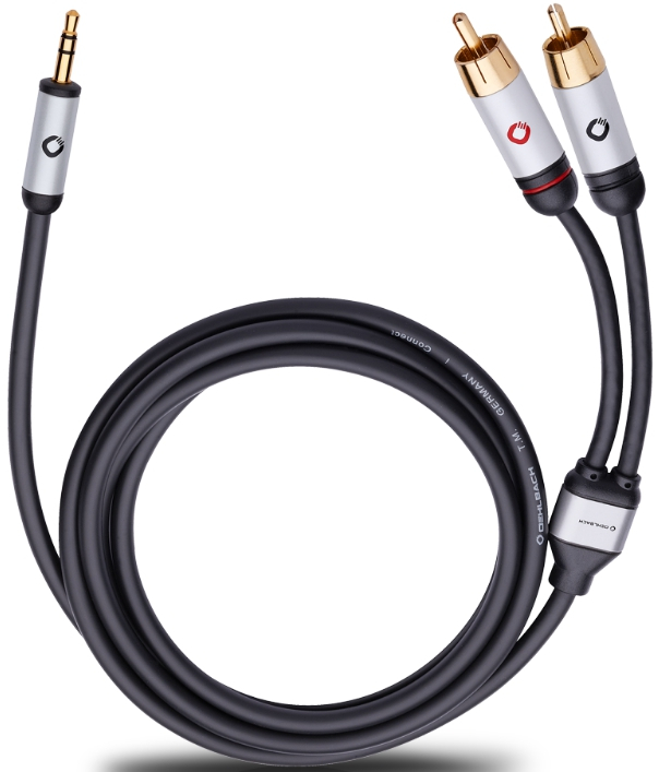 

Аудио кабель Oehlbach i-Connect J-35/R 150 jack to 2 RCA Set Black 1,5m (60002)