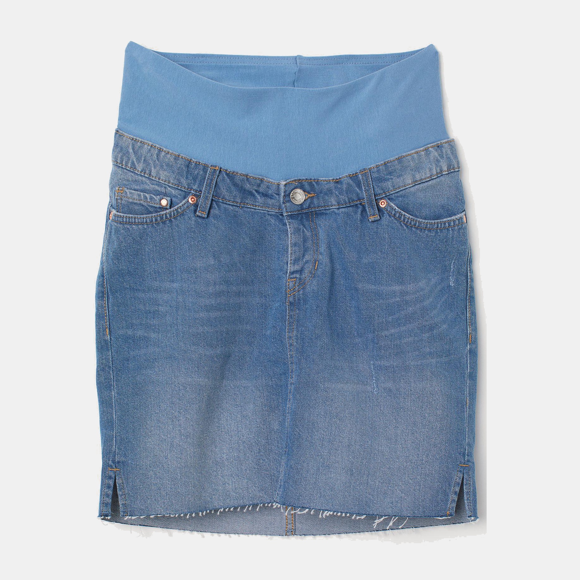 

Джинсовая юбка для беременных H&M 7263629-AAVW 38 Синяя с голубым