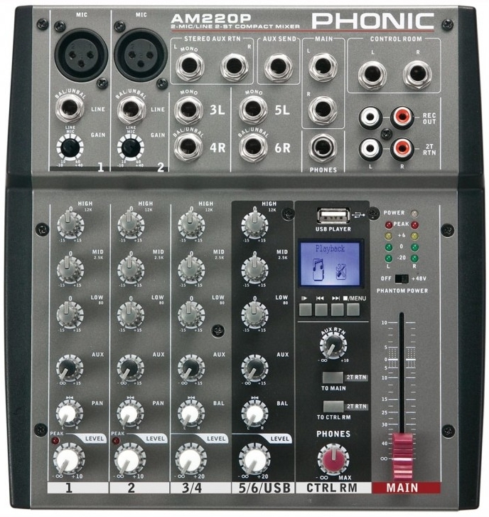 

Микшерный пульт Phonic AM 220 P